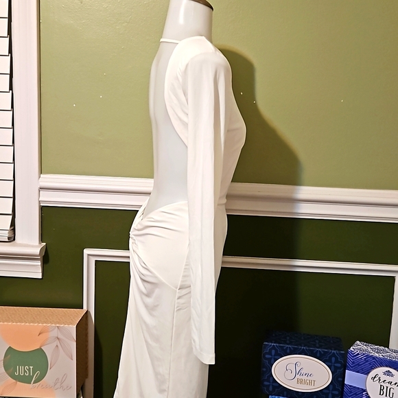 Backless White Sexy Dress by Fashion Nova - Picture 2 of 7